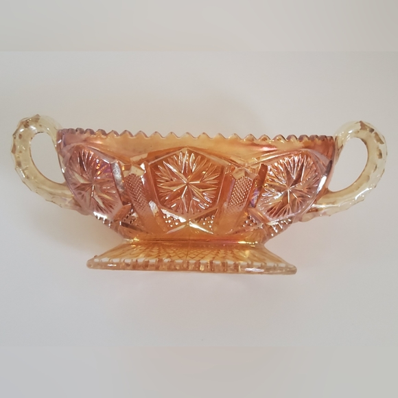 Vintage Imperial Star and File Marigold Carnival Glass Bowl - Picture 3 of 7